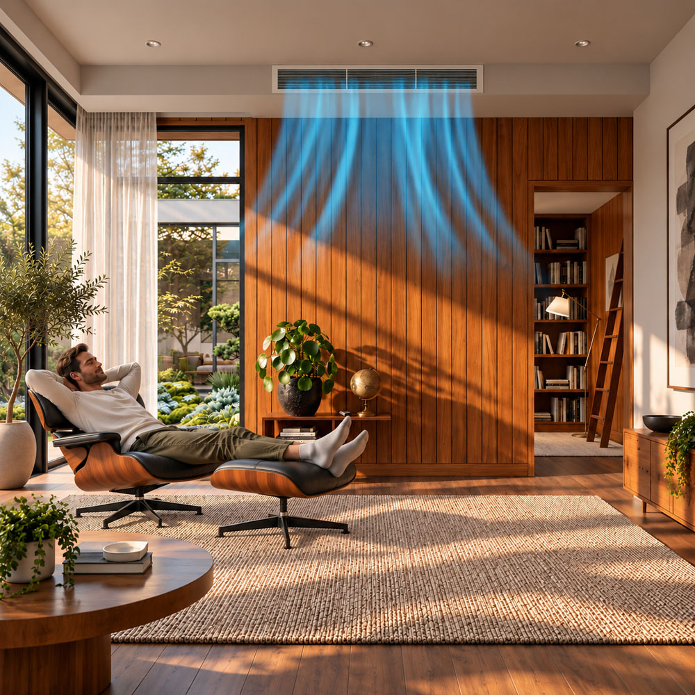 Cool Air Calm Living Room