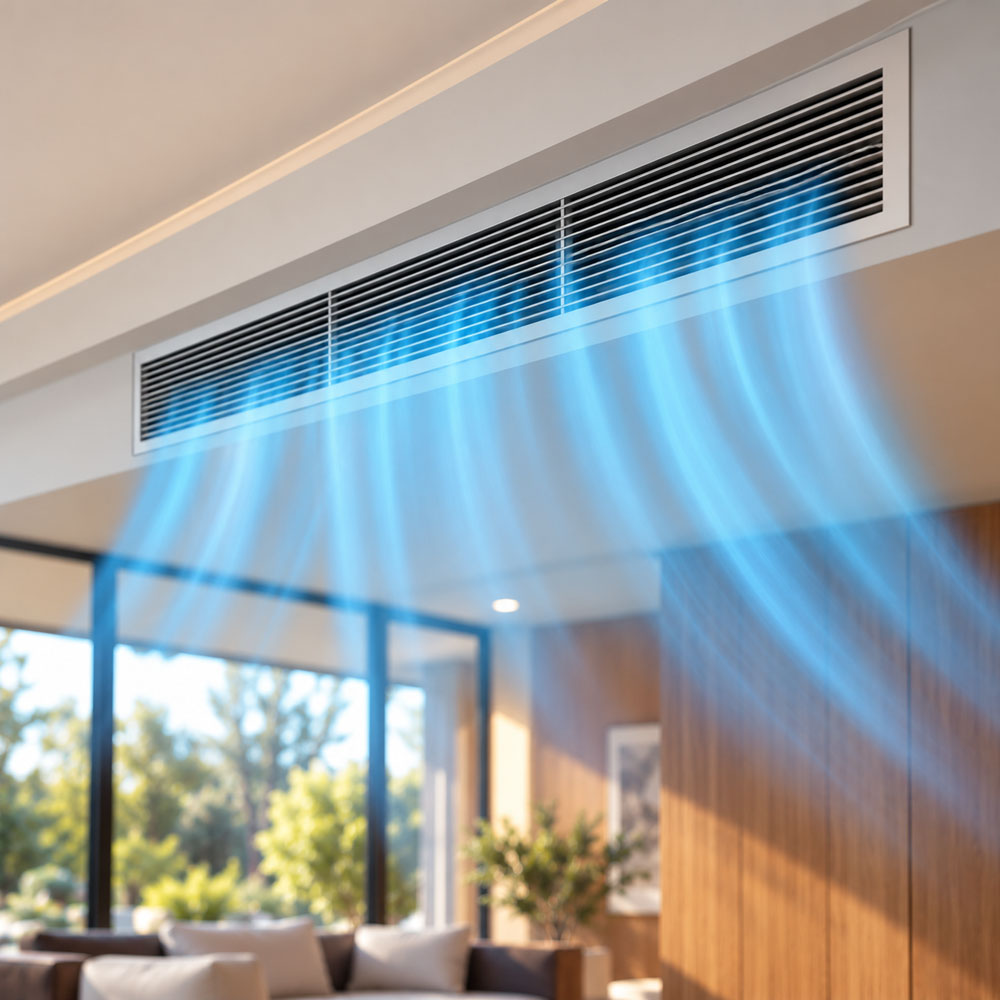 Cool Airflow in a Modern Living Room