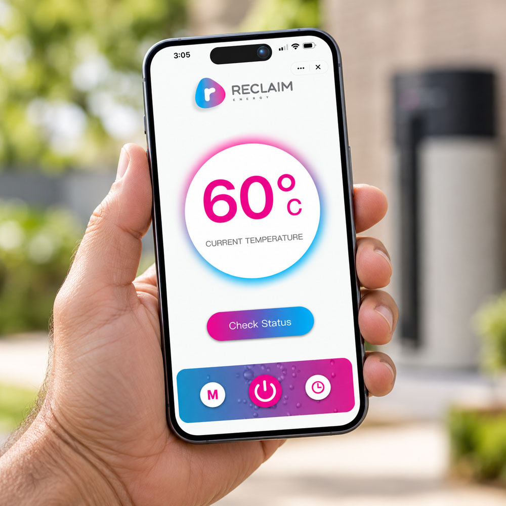 Reclaim Energy Temperature App Display