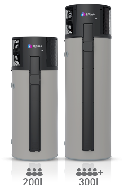 Reclaim Eco R290 200L and 300L storage capacity options